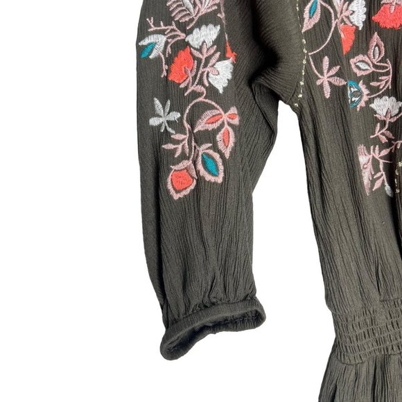 BODEN Natalie Floral Embroidered Green Cropped Jumpsuit Womens Sz.4 - Picture 5 of 12